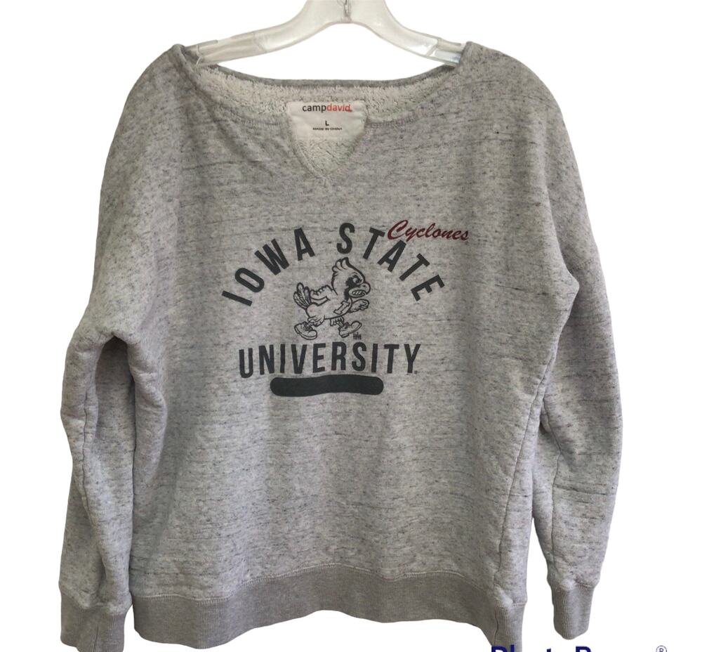 Iowa State University Cyclones Sherpa Lined Sweatshirt Sz L